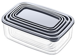 Hermia Set de 10 Cajas de Almacenaje Transparentes Libres de BPA